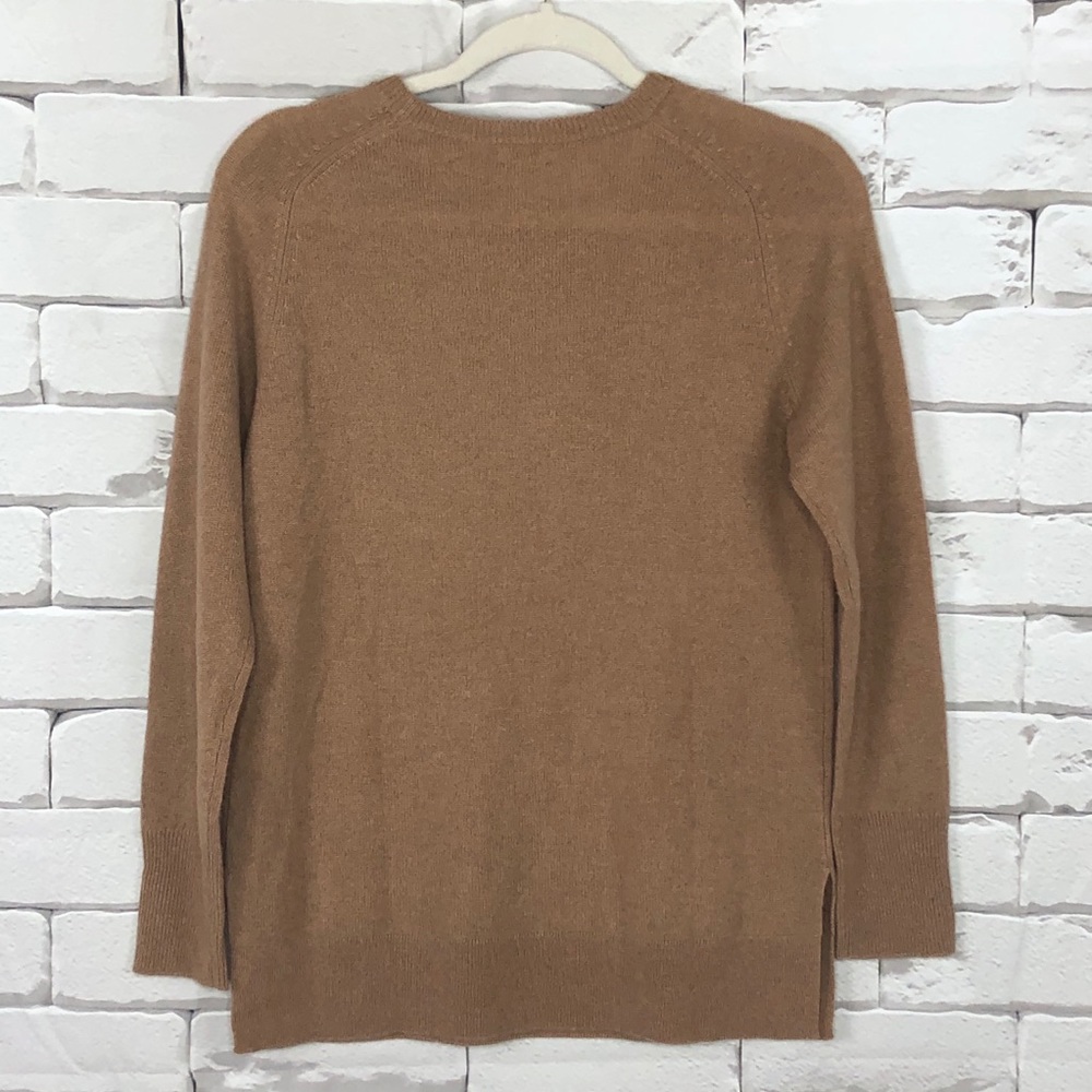 Halogen Cashmere Crew Neck Sweater Tan Camel NWT - Picture 6 of 6